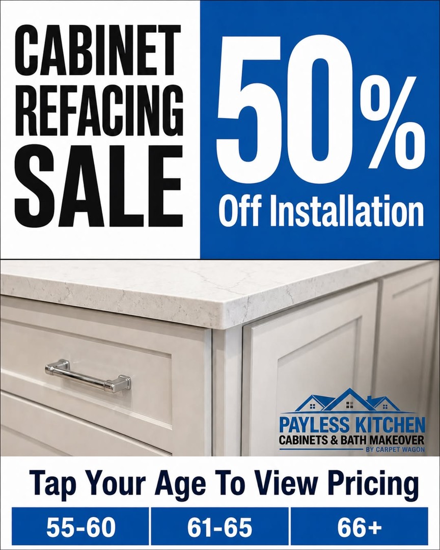 Payless Kitchen static: big-type cabinet refacing sale